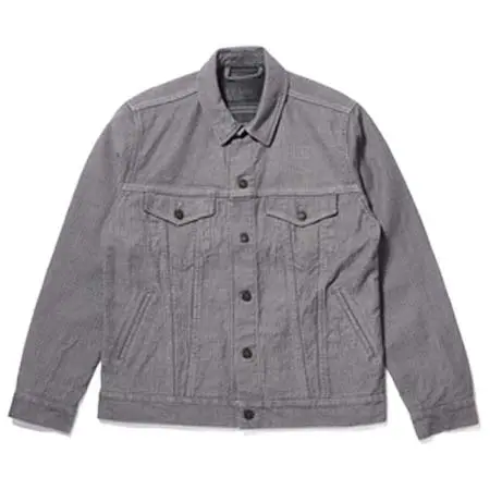 pure blue japan(ピュアブルージャパン) [6221-GRY] Sashiko Type 3 Jacket – Heather Gray x Charcoal Gray
