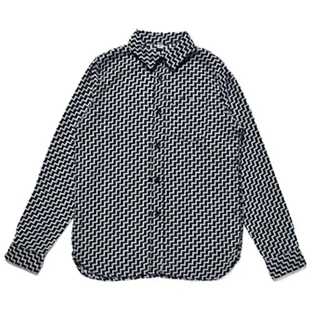pure blue japan(ピュアブルージャパン) [2233-2] Jacquard Regular Collar Shirt – Saw