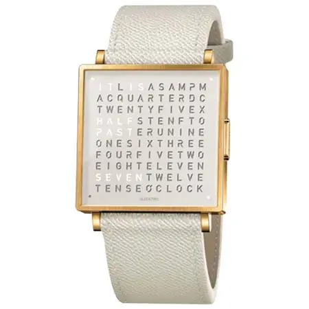 QLOCKTWO(クロックツー) ウオッチ ローズゴールド ホワイト