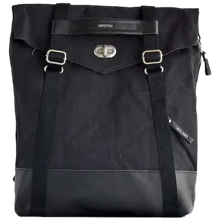 QWSTION(クエスション) 2way TOTE BLACK LEATHER CANVAS