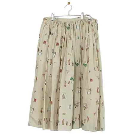 R&D.M.Co- (オールドマンズテーラー) BROWN BEARS GATHER SKIRT