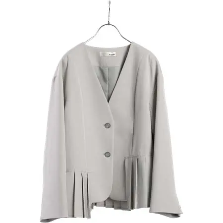 RAW FUDGE (ローファッジ) ノーカラープリーツジャケット