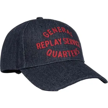REPLAY(リプレイ) レタリング刺しゅうデニムCAP