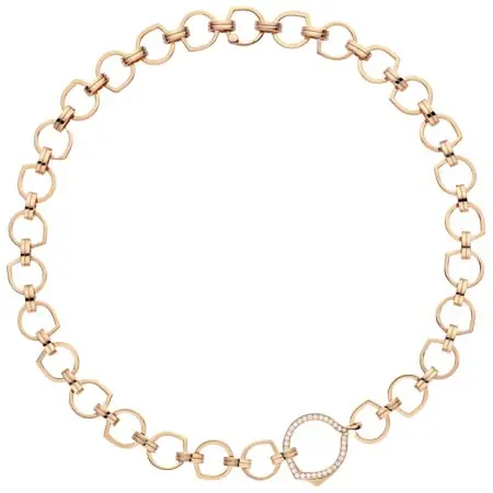 REPOSSI(レポシ) Antifer ネックレス ピンクゴールド パヴェダイヤモンド