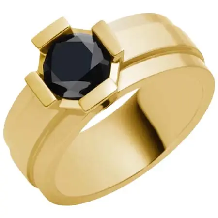 RIEFE JEWELLERY(リーフェジュエリー) Tie Ring_YG × Black Dia 1.67ct