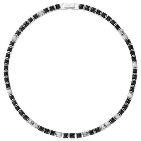 RIEFE JEWELLERY(リーフェジュエリー) Arc Necklace_SV925 × Black Spinel × Howlite