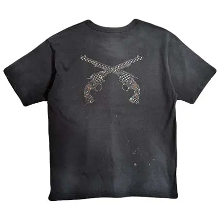 roarguns(ロアーガンズ) CROSSGUN CRYSTAL T-SHIRT / BLACK