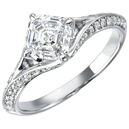 ROYAL ASSCHER(ロイヤルアッシャー) カット プラチナ ダイヤモンドリング