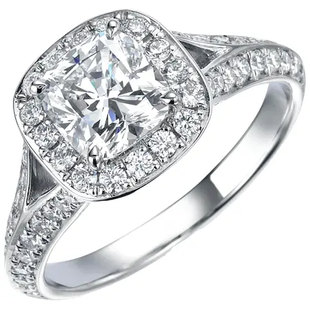 ROYAL ASSCHER(ロイヤルアッシャー) クッションカット プラチナ ダイヤモンドリング