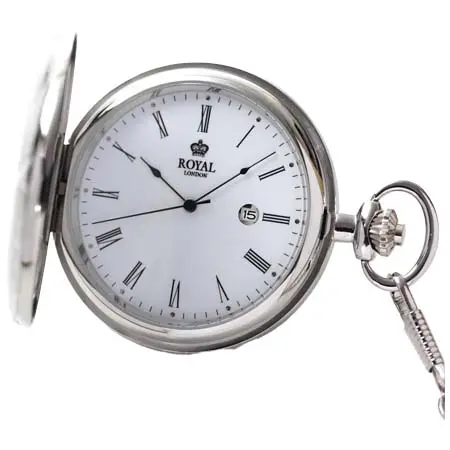 ROYAL LONDON(ロイヤルロンドン) 蓋付きクォーツ(電池式)懐中時計　90001-01