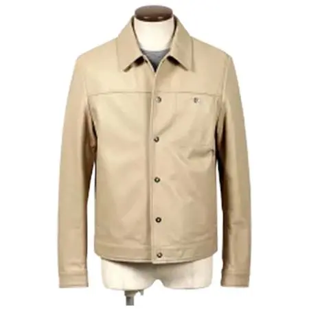 RUFFO(ルッフォ) ラムナッパレザートラッカージャケット「FRED」（ミルクティー）