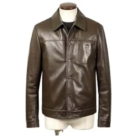 RUFFO(ルッフォ) ラムナッパレザートラッカージャケット「FRED」（モカブラウン）