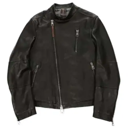 RUFFO(ルッフォ) ダブルライダースジャケット RUFFO MARLON/051 ラムナッパレザージャケット ブラック