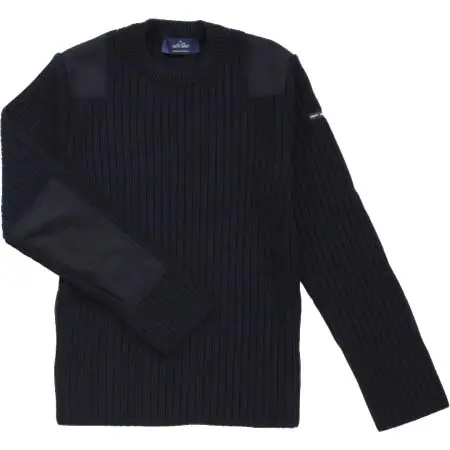 Saint James(セントジェームス) ミリタリーデザインセーター NAVY