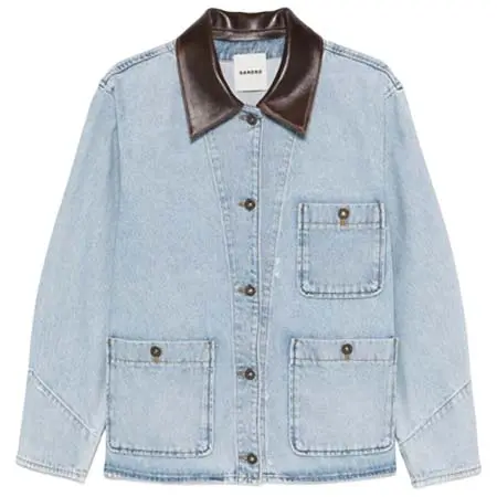 SANDRO(サンドロ) コントラストカラー デニムジャケット