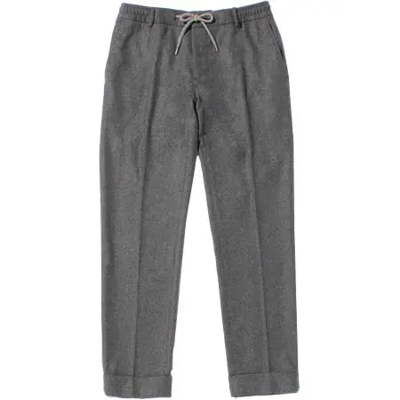 Santaniello(サンタニエッロ) カシミヤストレッチドローコード テーパードパンツグレー