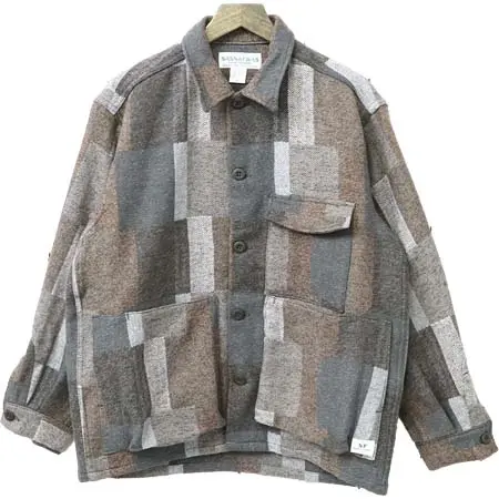 SASSAFRAS(ササフラス) DIGS CREW HALF(COTTON TWEED PATCH CHECK)