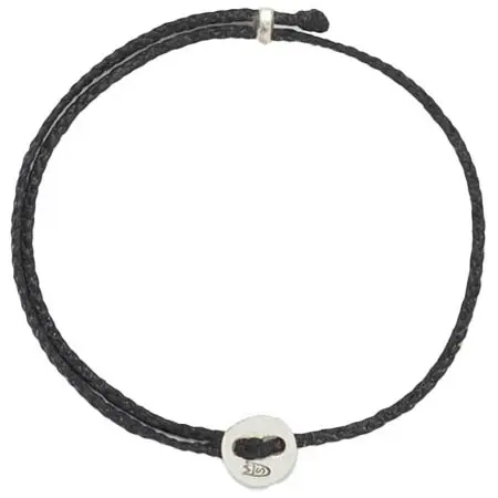 SCOSHA(スコーシャ) ワックスコーティングコードアンクレット/スターリングシルバー