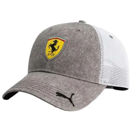 Scuderia Ferrari(スクーデリアフェラーリ) 2025 PUMA スクーデリア フェラーリ トラッカーキャップ グレー