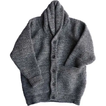 S.E.H KELLY(エスイーエイチケリー) WALES GEELONG LAMSWOOL SHAWL CARDIGAN