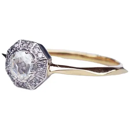 Shelby(シェルビー) Gravity / Octagon Rose Cut Diamond Ring（ER003-YPD）