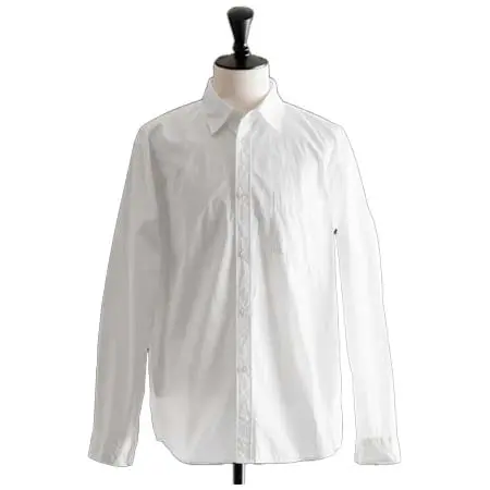 shuttle notes(シャトルノーツ) Ultra-Dense Poplin Regular Collar Shirt