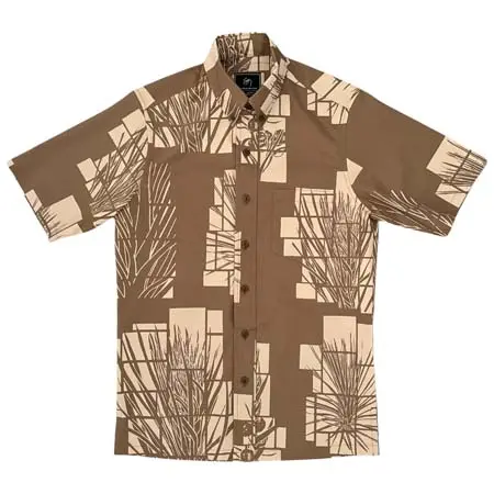 Sig Zane Designs(シグゼーン デザイン) Kupaianaha Button Up Aloha Shirt- Bison