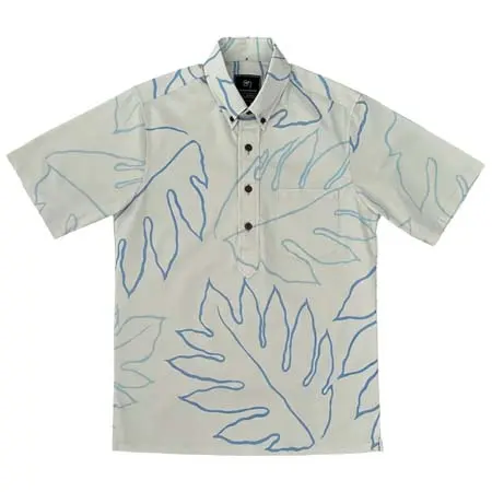 Sig Zane Designs(シグゼーン デザイン) Ululoa Pullover Aloha Shirt- Dove