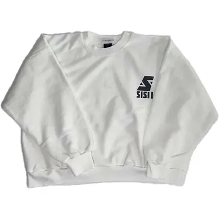 Sisii(シシ) CROPPED CREW PRINT -white-