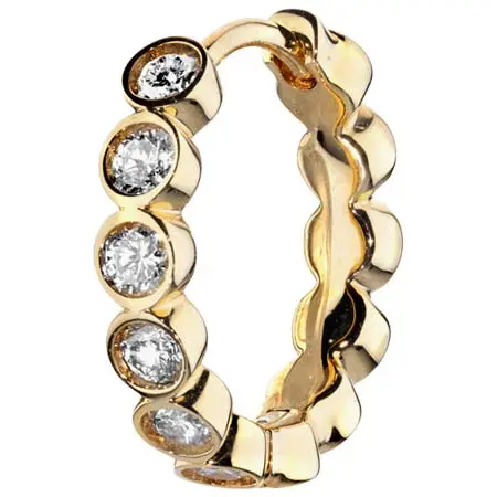 SJX(エスジェイエックス) LAB-GROWN DIAMOND (SYNTHETIC DIAMOND)CLICK HOOP PIERCE0.28ct