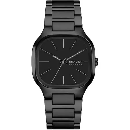 SKAGEN(スカーゲン) MELLEM 三針 ブラック ステンレススチールウォッチ