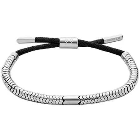 SKAGEN(スカーゲン) PELLE シルバートーン ヘマタイトビーズ ブレスレット