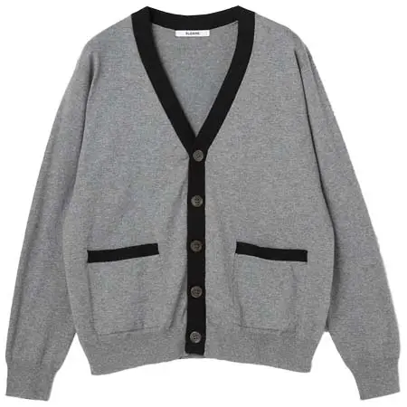 SLOANE(スローン) 16G天竺 コットン×カシミヤ バイカラーVネックカーディガン　SL9S-906