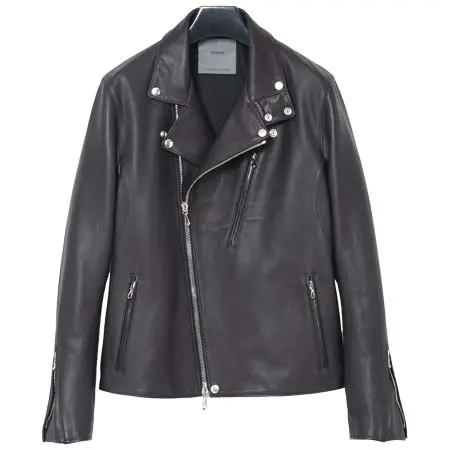 STRUM(ストラム) オイルカーフ BIRD MAN ダブルライダースジャケット – BLACK