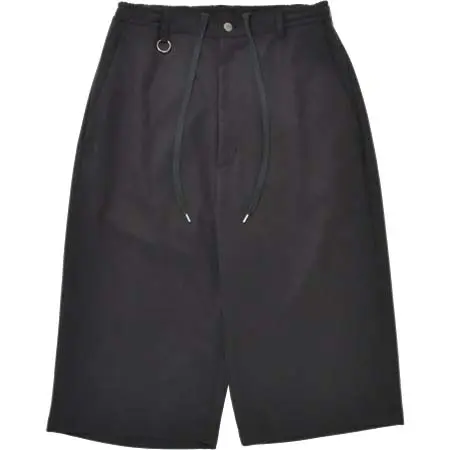 SuperThankS(スーパーサンクス) Cropped wide trousers – l.black