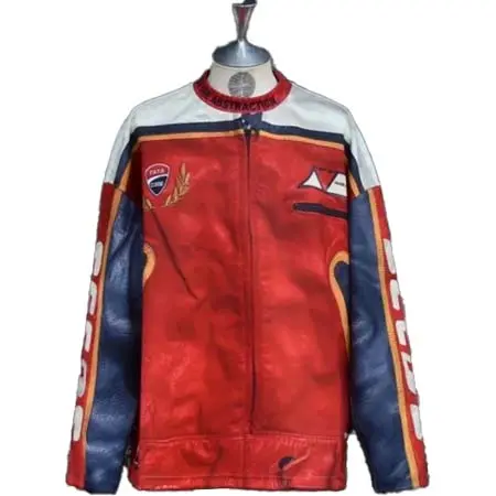 TALKING ABOUT THE ABSTRACTION(トーキングアバウトジアブストラクション) MOCK NECK PRINT L/S TEE / プリント レーシング Tシャツ RED – エンシニータス