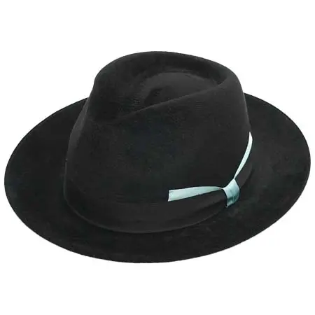 Tesi(テシ) ラビットファーベロア つば広ハット ファーハット 中折れハット フェドラ