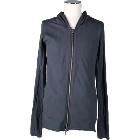 THEE OLD CIRCUS(ジオールドサーカス) Bear Jersey Harvest Sleeve Zip Up Hoodie_dustcharrcoal