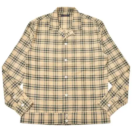 THE GIGI(ザジジ) BELL コットンネルタータンチェックオープンカラーシャツジャケット