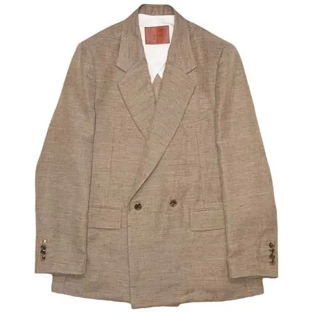 The Letters(レターズ ) CLASSICAL DOUBLE BREASTED JACKET -RAYON RAMIE GABARDINE-