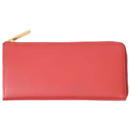 THE PITH(ザピス) SMOOTH COW / LONG L-ZIP (CORAL RED)