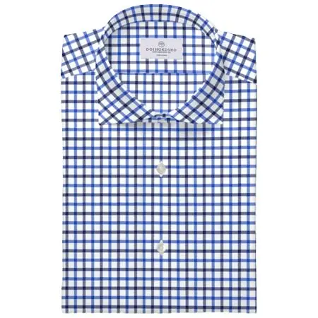 THOMAS MASON(トーマスメイソン) ネイビー×ブルー ブロード チェック ドレスシャツ