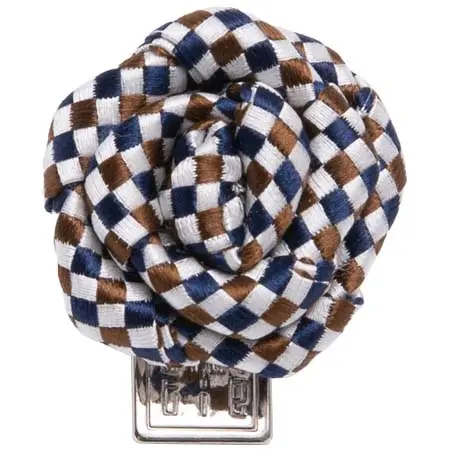 tibitie(チビタイ) 和モダンシリーズ　組紐：ネイビー+ブラウン