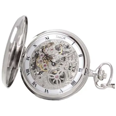 TIMOR(ティモール) フルハンター(両開き)/スケルトン/TP102CH01/シルバーカラー 懐中時計