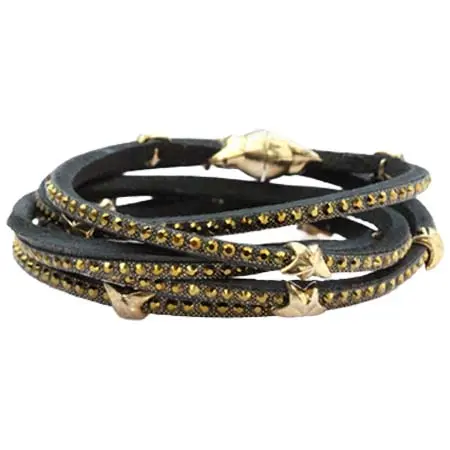 TOMASZ DONOCIK(トーマスドノチック) イエローダイヤモンド スワロフスキー 5ラップ ブレスレット