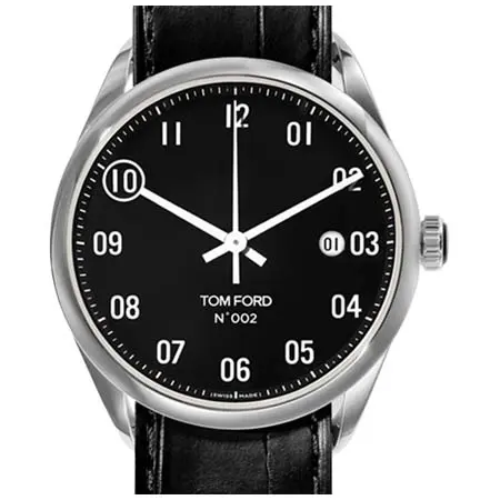 TOM FORD TIMEPIECES(トムフォードタイムピース) N.002 オートマチック ポリッシュド ステンレススティールケース ブラックダイアル