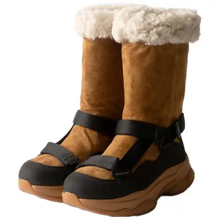 Tomo & Co(トモ&シーオー) “MOUTON STRAP BOOTS” TM-KABA-0002 CAMEL