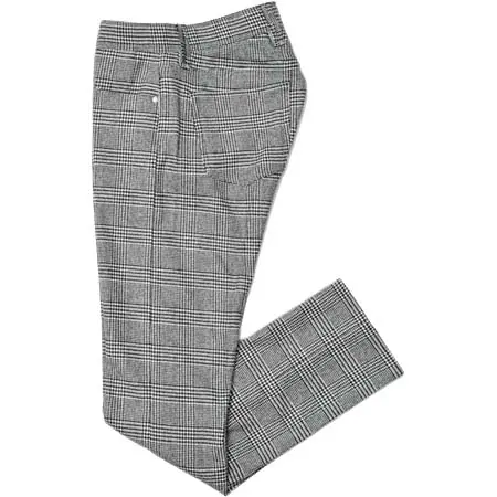 tramarossa(トラマロッサ) ミケランジェロジップ ウールライトツィードジャージグレンチェックテーパードパンツ