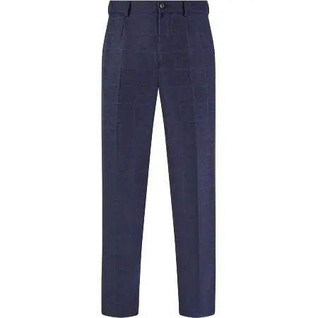 TURNBULL&ASSER(ターンブル&アッサー) Blue Checked Navy Rupert Trousers