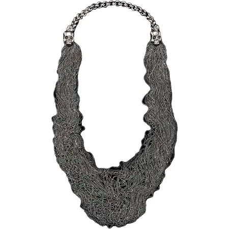 Ugo Cacciatori(ウーゴカッチャトーリ) DOUBLE SKULL CHAINS NECKLACE